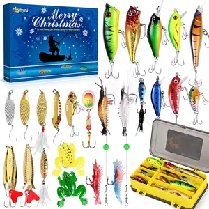 Fishing Advent Calendar 2025, 24 Days of Christmas Countdown Advent Calendar with Fishing Lures Set for Fisher, Men, Teens, Boys & Adults,Xmas Gift for Dad,Husband