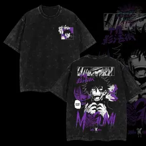 GeeksRule4U Megumi Fushiguro Never Mind Jujutsu Kaisen Anime T-Shirt 100% Premium Cotton Relaxed Fit S-5XL Oversized Washed 230gsm American Made