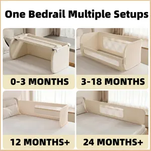 Versatile Toddler Sleep Safety Bed Rail with Seamless Gap-Free Design, Easy-to-Fold Bedside Barrier, Universal Fit for Everyday Home Use & Hotel Vacations