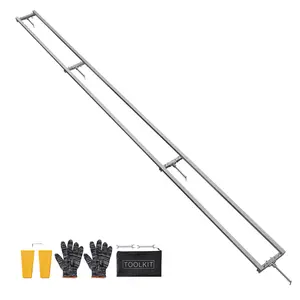 VEVOR Rail Mill Guide System, 12 ft 4 Crossbar Chainsaw Mill Kits, Aluminum Saw Milling Rails System Works with Chainsaw, 2 Wedges, Adjustable Rail Milling Guide Kit for Builders Woodworkers