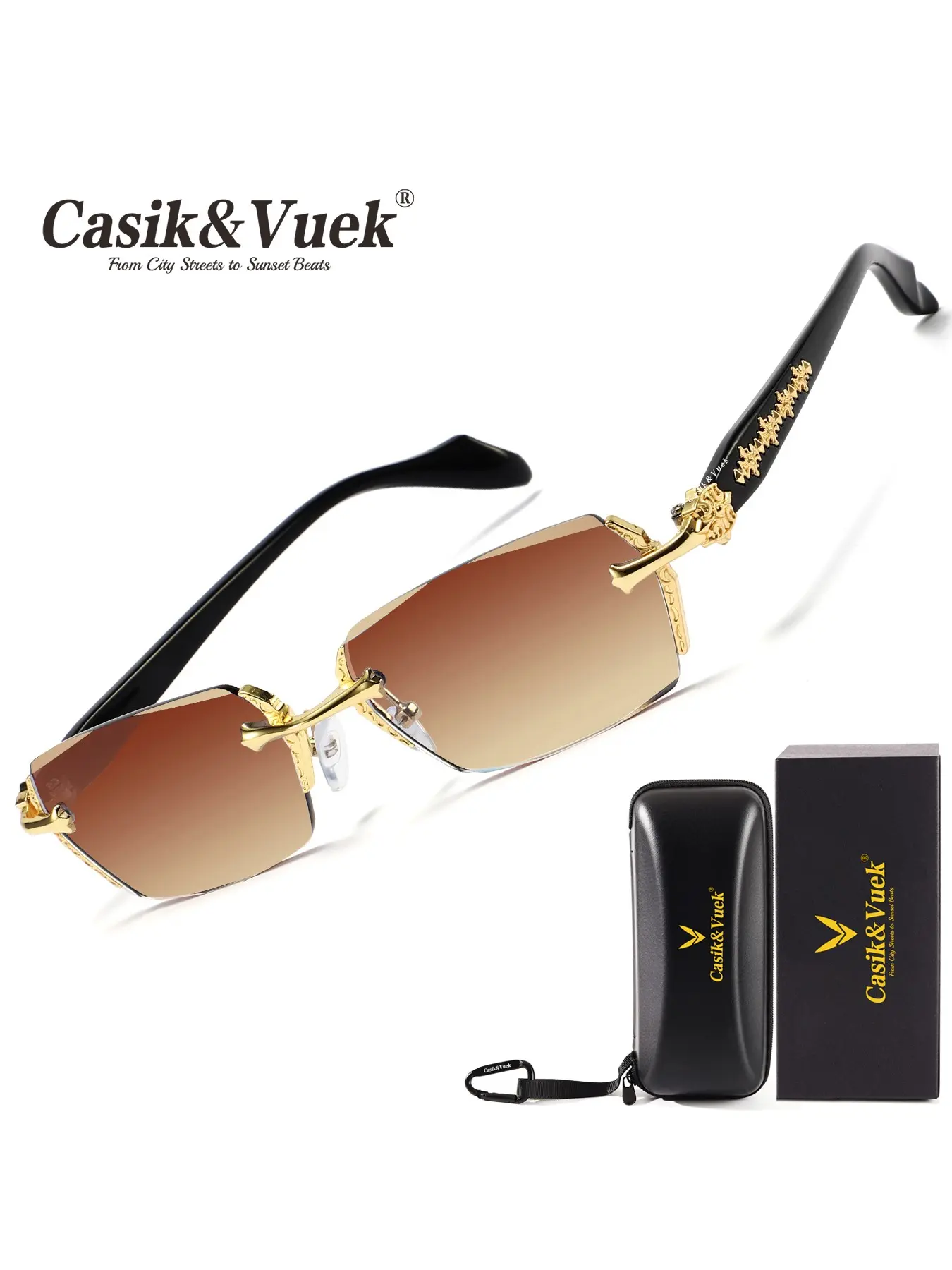 Luxury Rhombus Cut Unisex Frameless Sunglasses, Unique Temple Design, Casual Style, Tr90 Material, All-Season Wear, Trendy Sunglasses, Trendy Styling Sunglasses