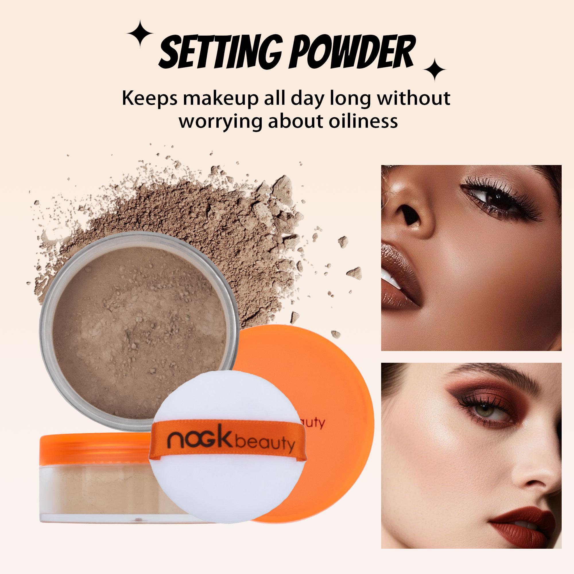 Oil Control Loose Powder – Smooth Blurring Setting Powder with Waterproof Long-Wear Formula, Soft Matte Finish and Shine-Reducing Effect for Fresh-Looking Skin, Ideal for Everyday Makeup, Travel and Outdoor Wear.