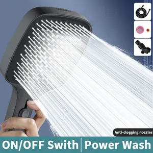 BOZIWA Shower Head Hose&Bracket,Shower Head Set With 1.5m Hose,Bathroom Shower Equipment