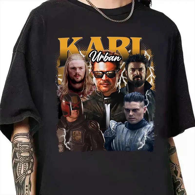 Karl Urban Vintage Shirt, Mortal Kombat Unisex Tshirt Sweatshirt Hoodie Cotton Fabric