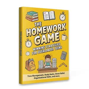 The Homework Game — Winning Strategies for Overloaded Teens: a step-by-step playbook for time management, study hacks, focus loops, and gentle anti-procrastination “micro moves”; organize notes, build a weekly map, create stress-relief routines.