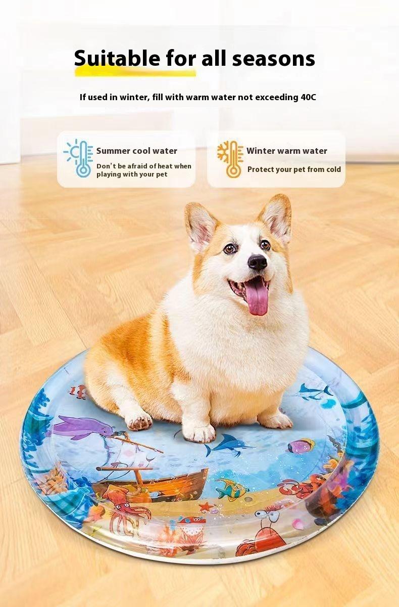 Summer Cooling Pet Water Bed Cushion Ice Pad Dog Sleeping Square Mat For Puppy Dogs Cats Pet Kennel Cool Cold