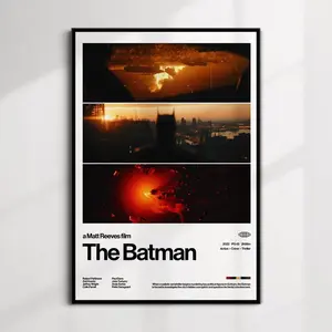 The Batman Movie Poster | Modern Wall Art, DC Superhero Thriller Film (PDF ) #307
