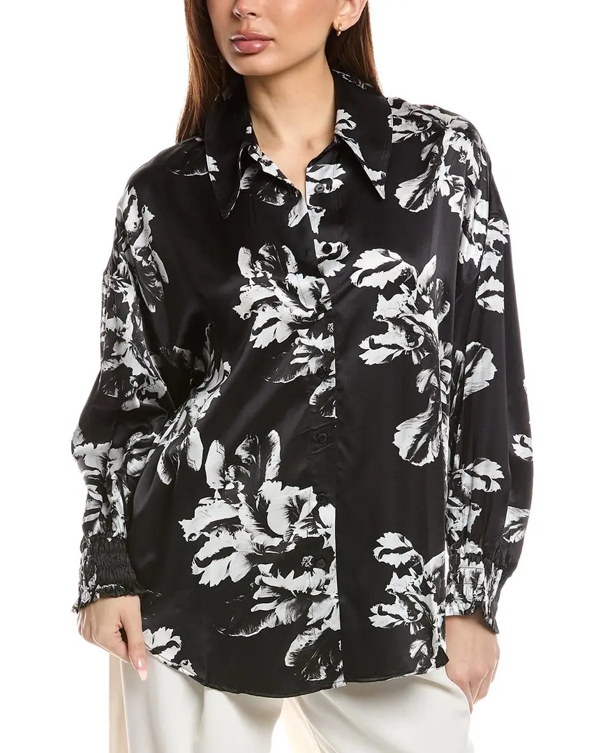 AllSaints Charli Silk-Blend Shirt