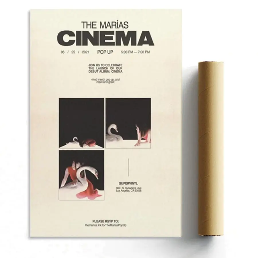 The Marias CINEMA Poster Wall Decorative Art Music Artist Poster – Aesthetic Wall Decor for True Fans