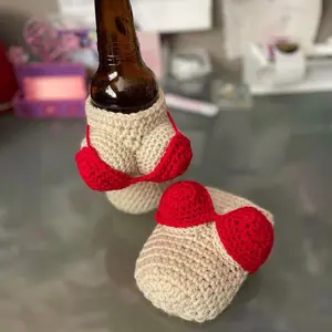 Boob Cozies, Sleeve Beer Bottle Can Soda Cozy Gift Present Drinkware Drink