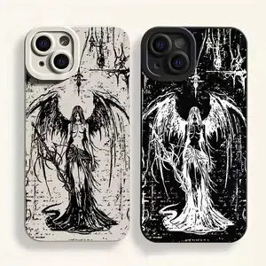 Shockproof Gothic Art Phone Case for Creative Souls & Trendsetters - Durable PC Material - Compatible with iPhone 17 Pro Max 16 15 14 Plus 13 12 11 shockproof mobile phone case promax phone case phone 16 dragon phone case pro max case girly nice case