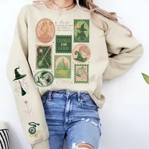 Wicked Changed For Good Stamps Shirt, Defy Gravity Broomstick Magic Wand, Wizard Movie Fan Shirt, Wicked Musical Fan Gift, Witch Pink And Green