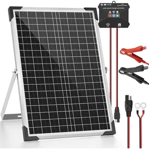 30W 24V Solar Panel Kit, Solar  Maintainer with MPPT Charge Controller Adjustable Bracket, Solar  Charger for RV  Boat Tractor and Camping