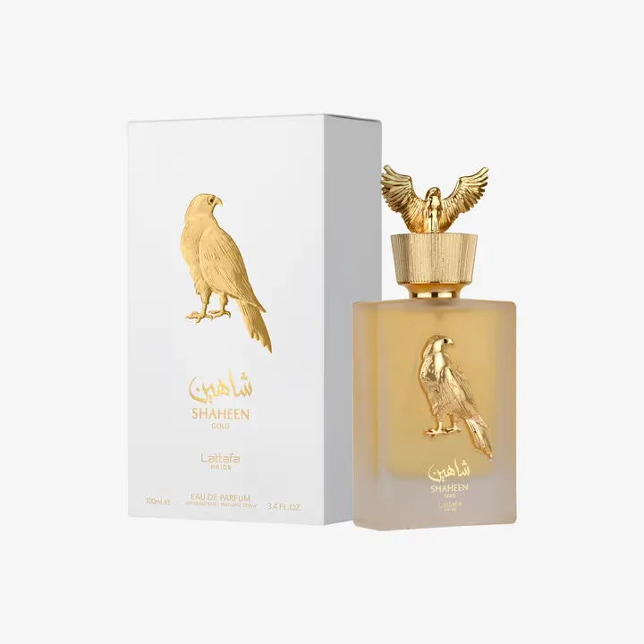 Lattafa Shaheen Gold Eau De Parfum Spray Unisex 3.40z