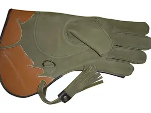 Falconry Cowhide Nubuck Leather Eagle Glove 16 (3 Layer) - Handmade Men's Gloves