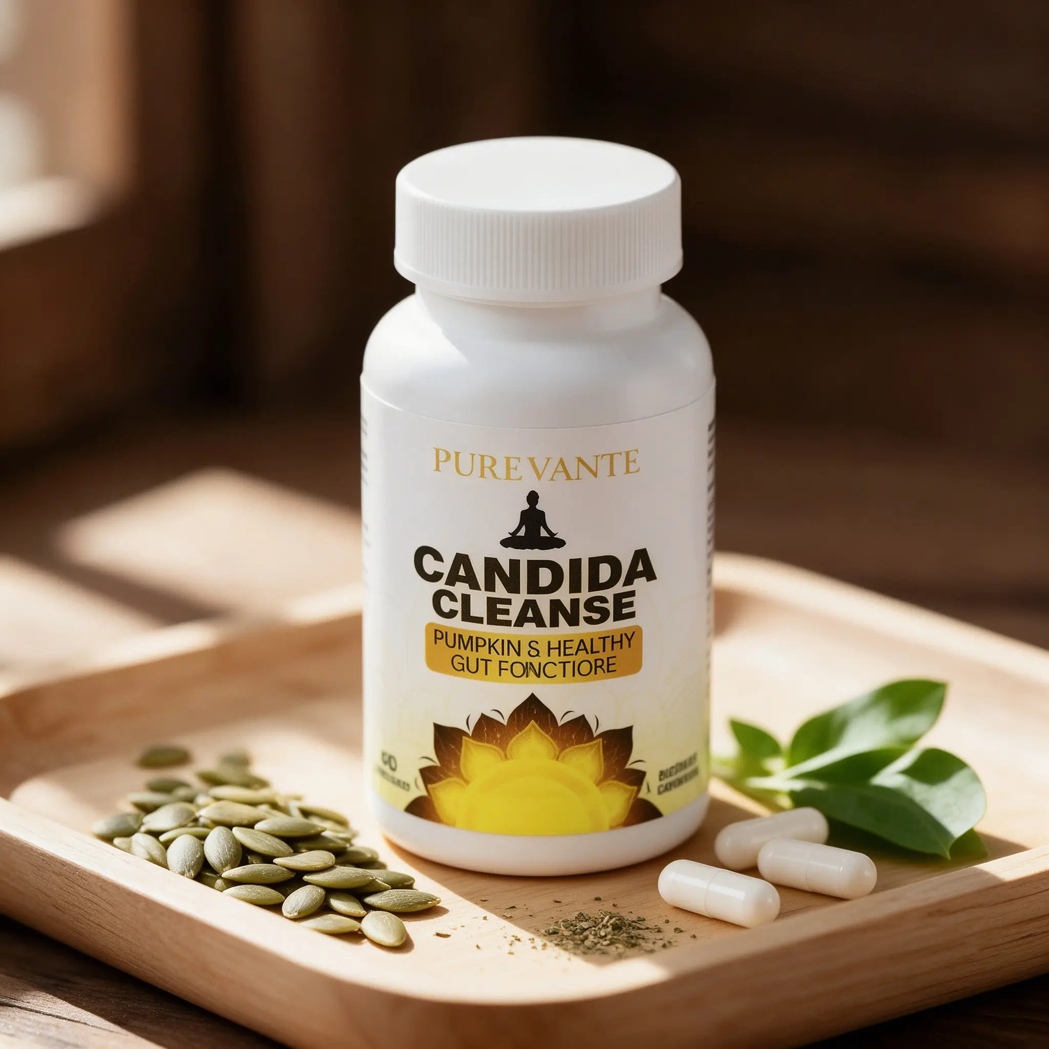 Pure Peak Candida Cleanse Capsules | 60 Count Dietary Supplement | Supports Healthy Gut Function | Daily Gut Wellness