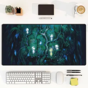 [Sale Up To 50%] Ghibli Kodama Forest Spirits Night Desk Mat Mouse Pad