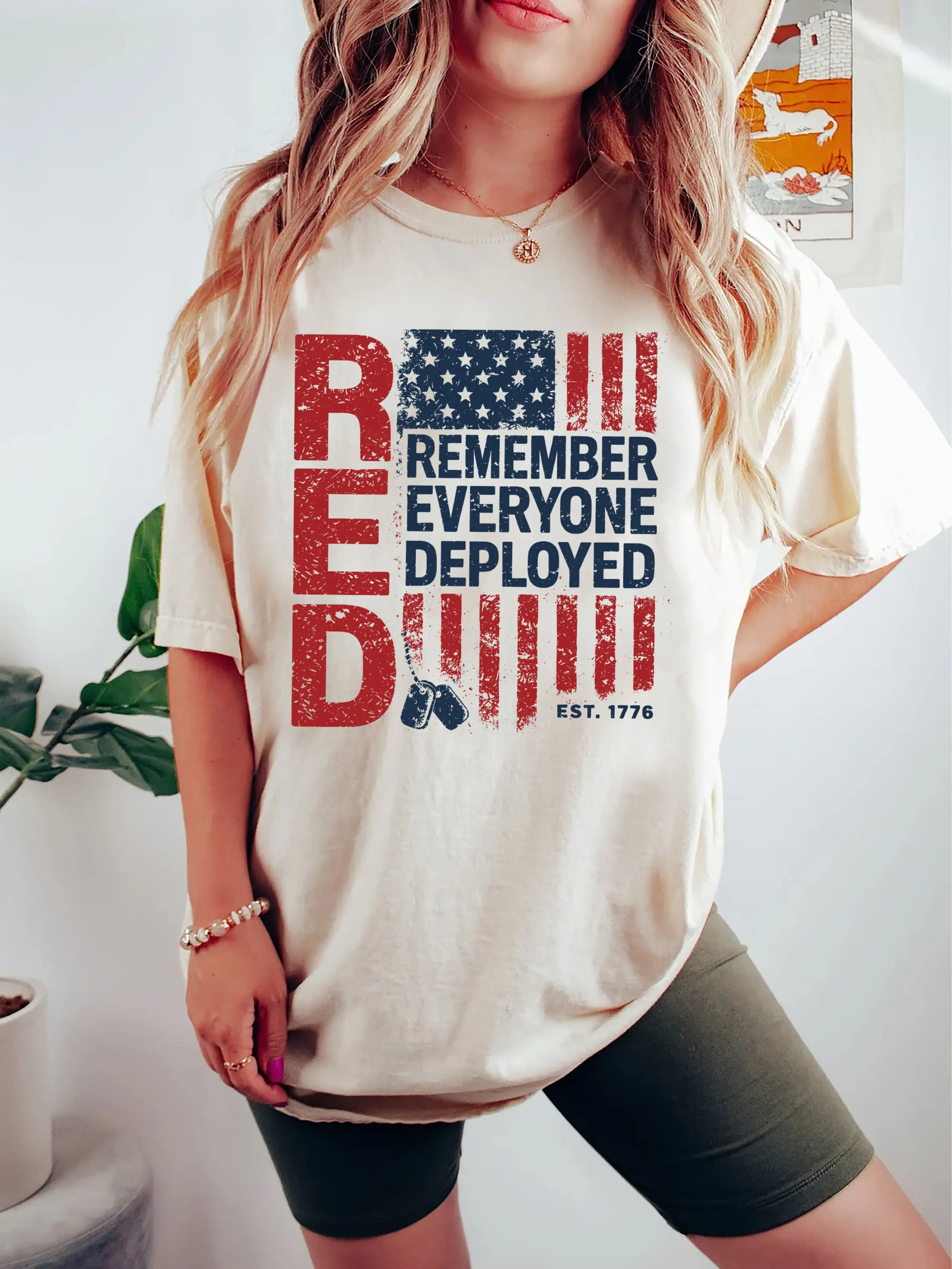 Remember Everyone Deployed Flag Shirt, Military Support Patriotic Friday Red Shirt