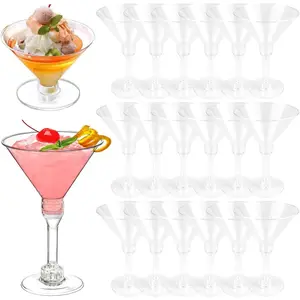 20 Pcs Acrylic Martini Glasses, 5 oz Unbreakable Cocktail Glasses for Wine, Champagne, Margarita, Ice Cream,