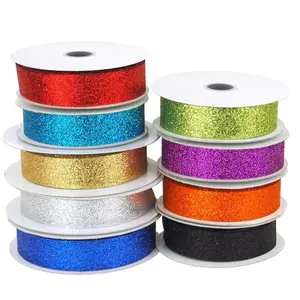 Nylon Metallic Glitter Ribbon, 7/8-inch, 25-yard Nylon Metallic Glitter Ribbon, 7/8-inch, 25-yard
