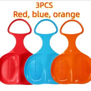 Snow Sled for Kids and Adults, Winter Toy Sledding Sleds, Downhill Sled Toboggan, Sledge Luge, Sand Sliding Toboggan, Blue Color