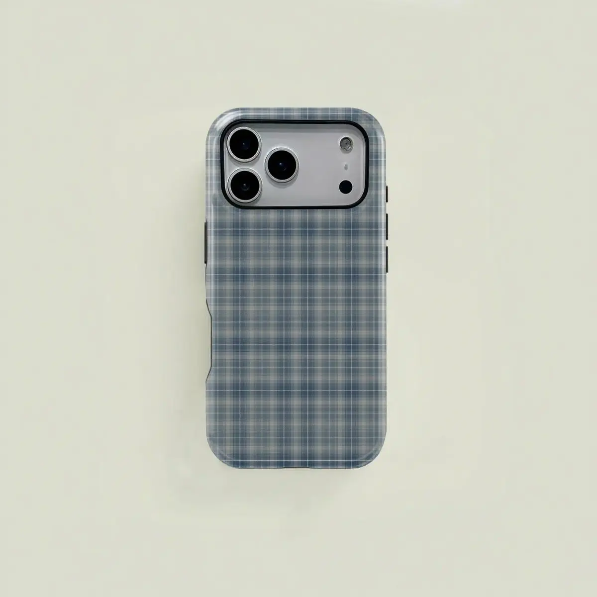 Blue Plaid Pattern Aesthetic Phone Case, Classic Tartan Print, Durable Two-In-One Protection,phone Case Suitable for Iphone 11/12/13/14/15/16/17 Pro Promax Plus Air and Samsung S22/S23/S24/S25 Plus Ultra Fe, Cover, Accessories