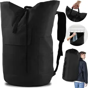 Laundry Bag Backpack, 125L,  with  Straps, Adjustable & Extendable Design, Hamper 3 Pockets for Laundromat, College, Travel, Camping