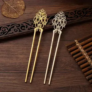 1pc Fashion U-shaped Hairpin, Creative Hollow Hair Accessories for Girls