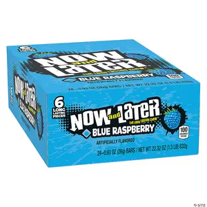 Now and Later Blue Raspberry Long Lasting Chew 24 ct