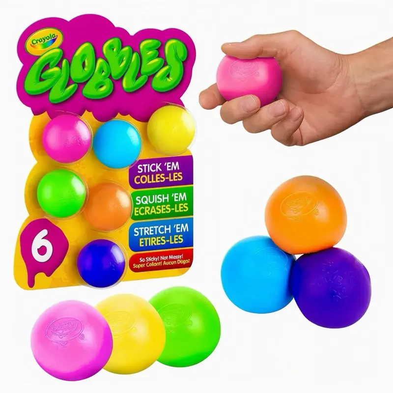 CRAYOLA GLOBBLES 6 PACK jumbo squishies