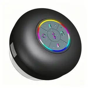 Mini Light Show Bluetooth Speaker - IPX6 Waterproof, USB Rechargeable, Hands-Free Calling, Portable for Outdoor Camping, Bathroom Use