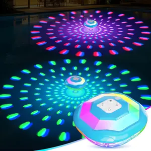 Floating Pool Lights,Upgraded Pool Lights That Float,6000mAh Rechargeable Color Changing Pool Lights,IP68 Waterproof LED Lighting for Inground Above Ground Swimming Pools,Hot Tub,Party 2PC