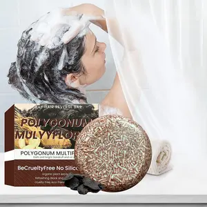 He Shou Wu Shampoo Soap60g - Contains He Shou Wu Extract Handmade Soap Oil Control & Anti-Itch Deep Cleansing Scalp Nourishing Hair Shampoo Soap For Men & Women For All Hair Types