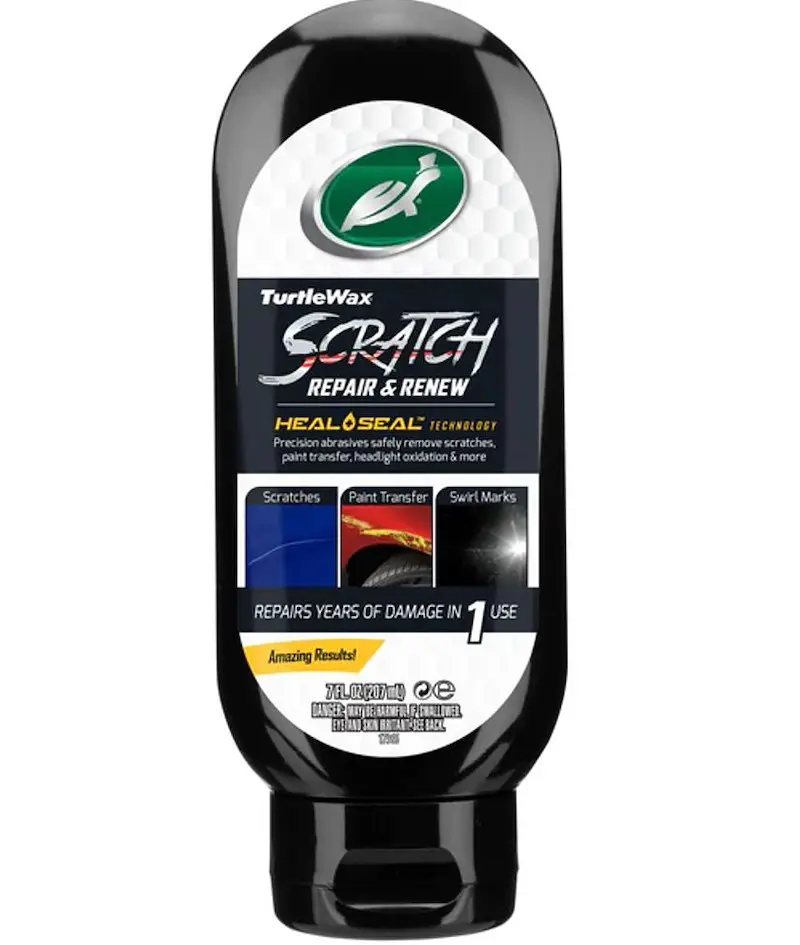 Turtle Wax 50935 Scratch Repair & Renew; Car Scratch Remover; Removes Swirl Marks, Paint Transfer & Water Spots; Safe for Clear Coat; 7 oz
