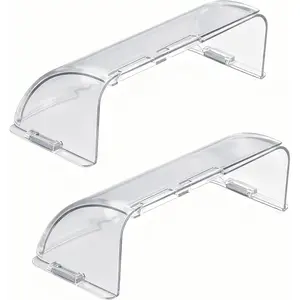 Heat & Air Vent Deflector for Floor, Sidewall, and Ceiling Registers, Vent Covers Deflectors with Neodymium , Adjust Between 9"-14" (2 Pack, Clear)