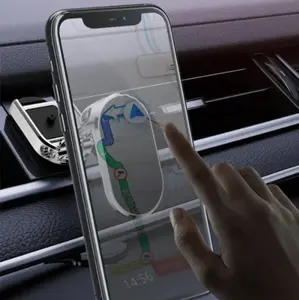 Magnetic Rotation Dashboard Mobile Holder - Secure Mobile Device Holder with Magnetic Rotation Feature, Plastic Material - Phone
