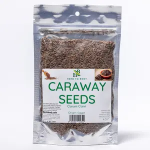 Herb To Body Caraway Seed Whole | Carum Carvi | Wildcrafted | 4oz Flavor Spice