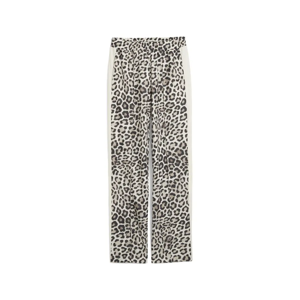 PUMA Womens T7 Leo Luxe Graphic Straight Pants Casual - Off White