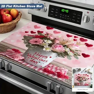 Valentine Heart-Shaped Oven Mat, Romantic Kitchen Decor, Heat Resistant Non-Slip, Protects Countertop, Perfect Gift, Warm Cooking Moments