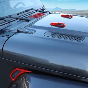 Side Fender Engine Hood Hinge Air Inlet Trim Cover For Jeep Wrangler JL/Gladiator JT 2018+