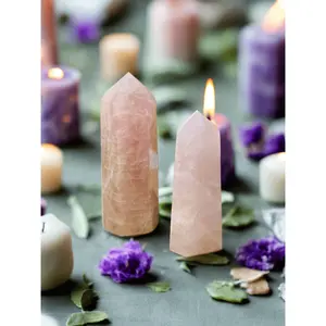 Rose Quartz Crystal Tower