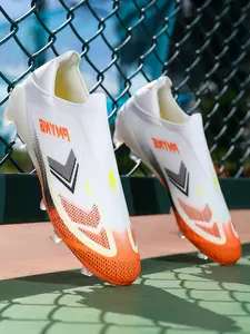 Professional High-Top Soccer Shoes for Men & Women, Anti-Slip Long Studs, Unisex Training Boots for Artificial Grass, All Seasons Wear