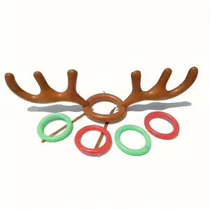 Inflatable Reindeer Antler Global Throwing Game Set, Fun Outdoor Toy for Kids & Adults, Perfect for Festive Gatherings & Parties