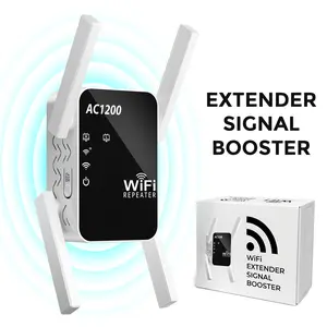 WiFi Repeater Signal Extender, Extends Coverage to 1288 Sq.ft, Handles 80Devices, 2.4GHz Wireless Repeater Amplifier, WiFi Extender for Home Use