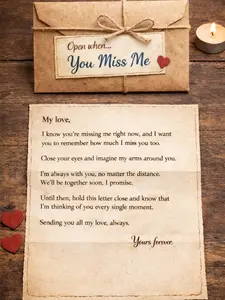 Open When Letters – 6 Letter Emotional Gift Set for Couples | Valentine’s Day Special