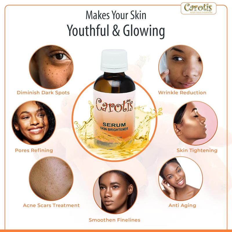 CAROTÏS Brightening Serum 1oz - Formulated to Fade Brown Spots, with Alpha Arbutin Complex and Beta Carotene