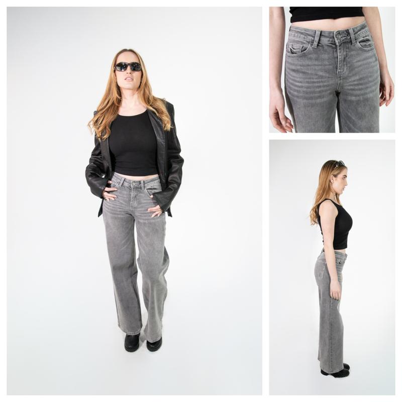 Magic ONESO Mid-low Rise Baggy Jeans Stretchy Wide Leg for Women Distressed Pants Womenswear Bottom 8001 Lady Basic Minimalist Comfortable Denim Tummy Control Curve Hugging Plus Size Regular Size BBL Magic ONESO Mid-low Rise Baggy Jeans Stretchy Wide Leg for Women Distressed Pants Womenswear Bottom 8001 Lady Basic Minimalist Comfortable Denim Tummy Control Curve Hugging Plus Size Regular Size BBL