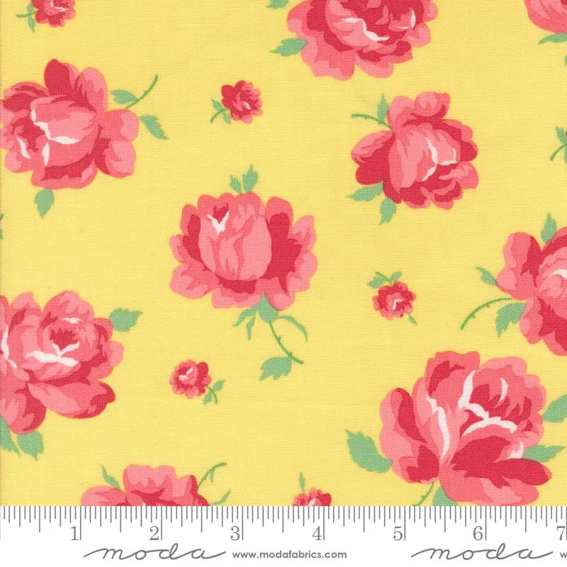 Fabric Moda Sunshine Rosie Florals Summertime by the Quarter Yard 55320-16
