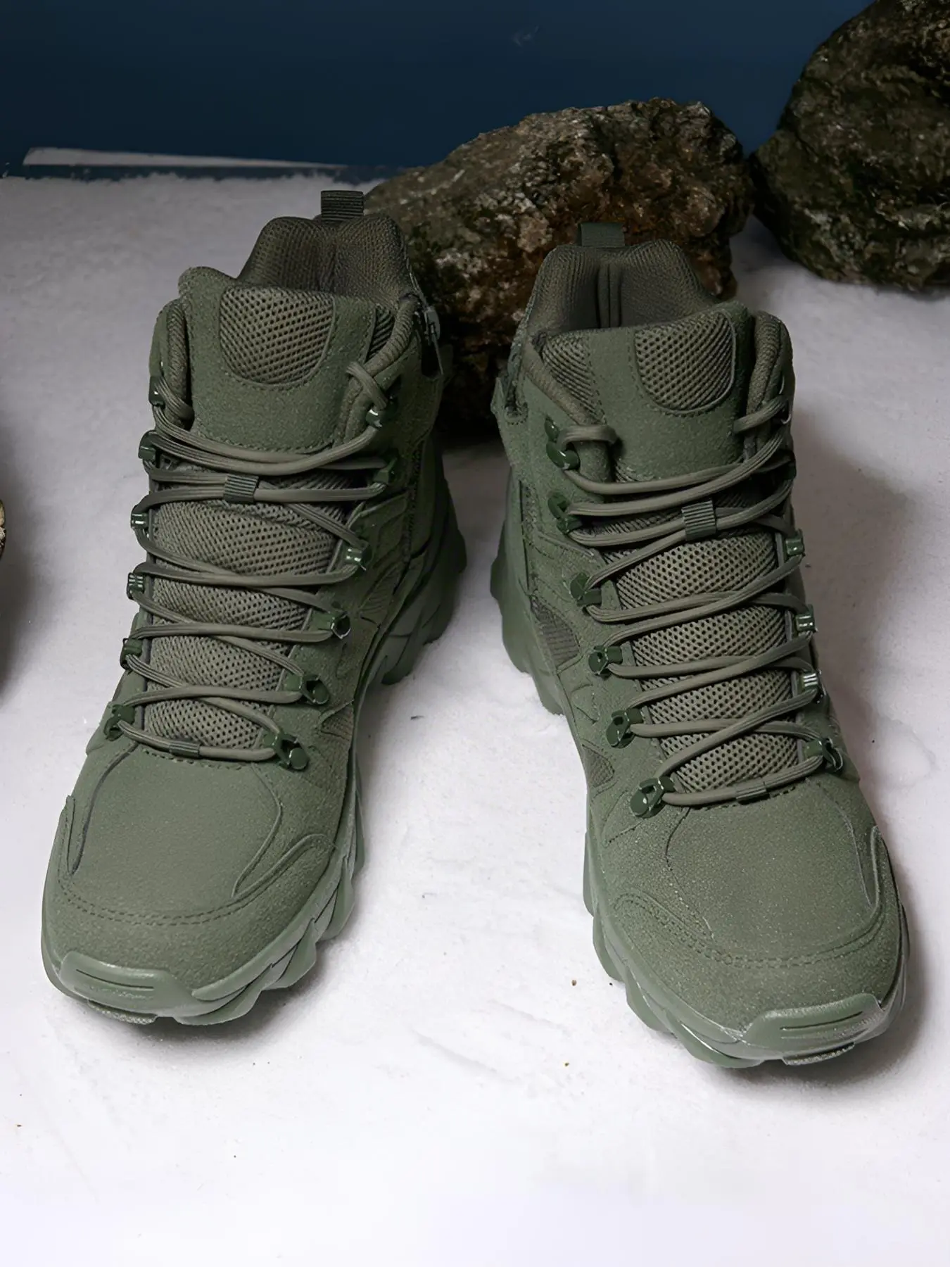 Men's High-Top Anti-Slip Tactical Boots, Lightweight Breathable Waterproof, All-Terrain Outdoor Military Shoes for Outdoors and Daily Activities, Lightweight Hiking Boots