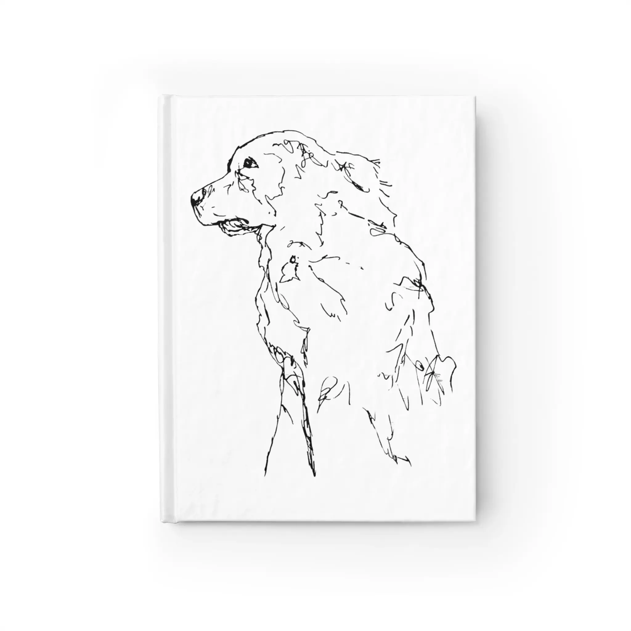 Dog Sketch Sketchbook, 5x7 Blank Sketchbook Journal, Dog Drawing Cover, Dog Line Art